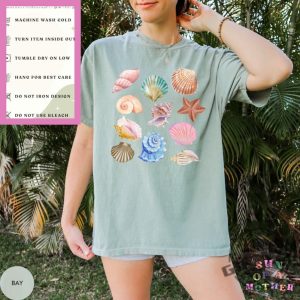 Vintage Seashell Mermaidcore Clothing Shell Ocean Animal Beachy Shirt giftyzy 5