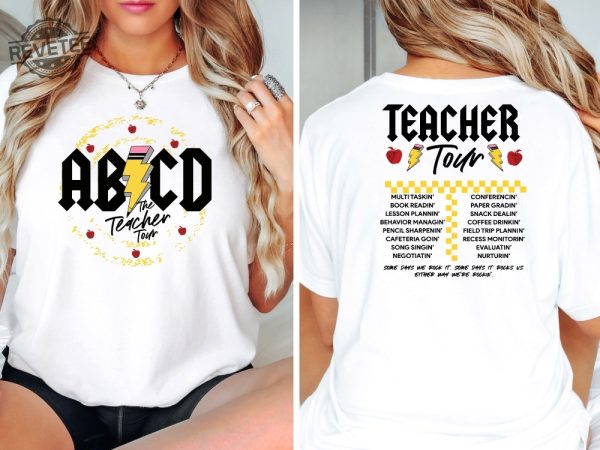Teacher Shirt Abcd Teacher Tour Shirt Back To School Shirt End Of School Year Shirt Trendy T Shirt Kindergarten Teacher Shirt Unique revetee 1