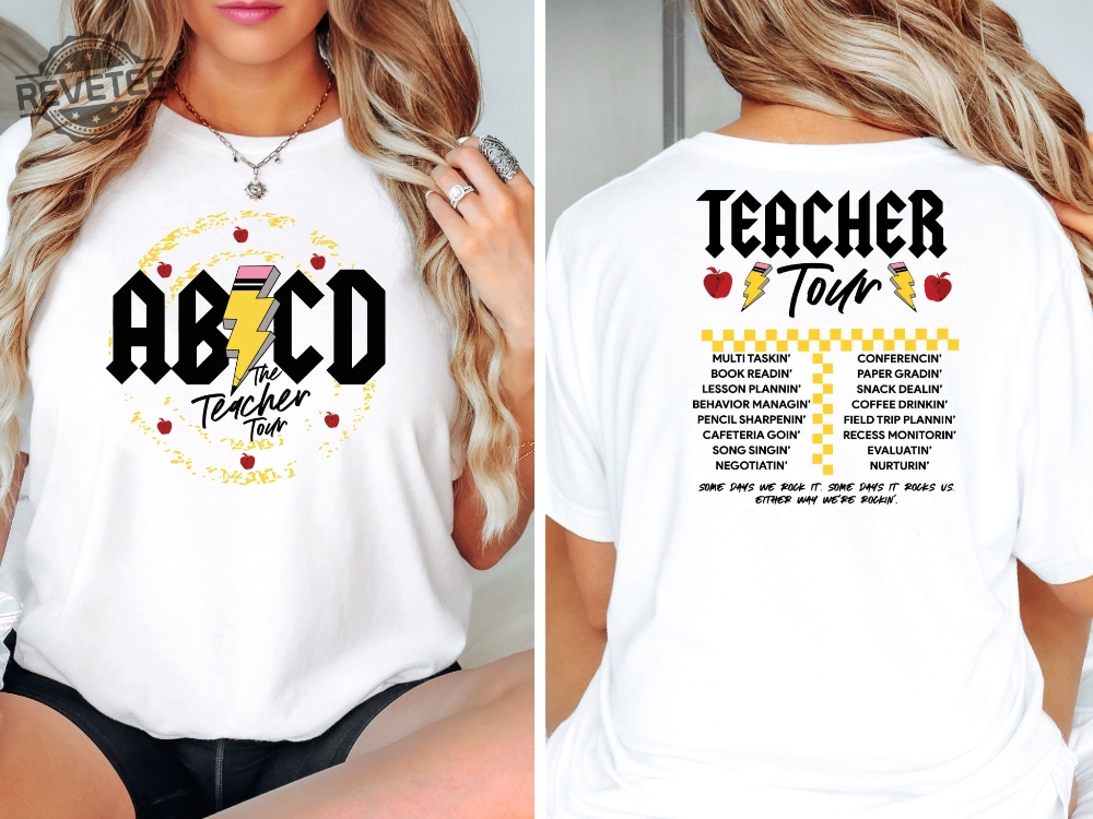 Teacher Shirt Abcd Teacher Tour Shirt Back To School Shirt End Of School Year Shirt Trendy T Shirt Kindergarten Teacher Shirt Unique