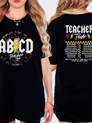 Teacher Shirt Abcd Teacher Tour Shirt Back To School Shirt End Of School Year Shirt Trendy T Shirt Kindergarten Teacher Shirt Unique revetee 3