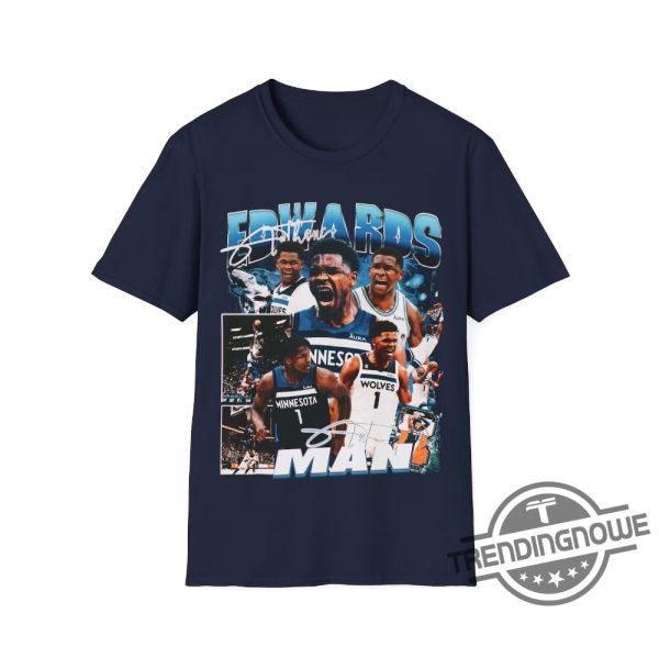 Anthony Edwards T Shirt Anthony Edwards Tee Minnesota Basketball Shirt For Him For Her Anthony Edwards Shirt trendingnowe 1