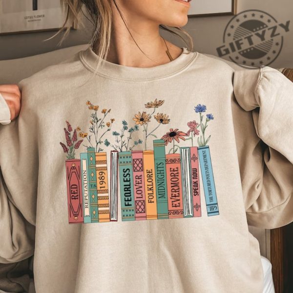 Albums As Books With The Last Album Ttpd Trendy Aesthetic For Book Lovers Folk Music Rock Music Shirt giftyzy 2