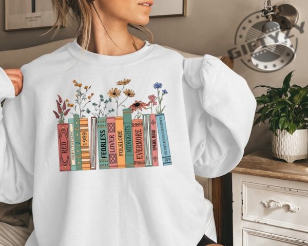 Albums As Books With The Last Album Ttpd Trendy Aesthetic For Book Lovers Folk Music Rock Music Shirt giftyzy 3