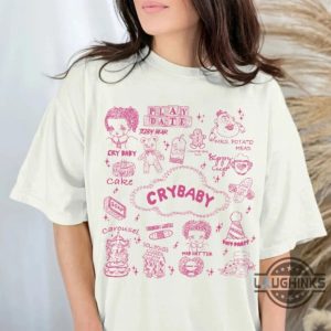 pink melanie martinez crybaby tour shirt the trilogy tour t shirt stylish and trendy merchandise for fans laughinks 1