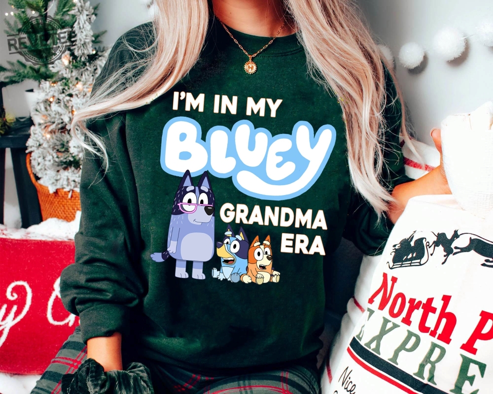 In My Blue Granny Era Shirt Retro Blue And Bingo Here Come The Grannies T Shirt Blue Heeler Family Matching Shirt Bluey Mothers Day Gift