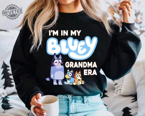 In My Blue Granny Era Shirt Retro Blue And Bingo Here Come The Grannies T Shirt Blue Heeler Family Matching Shirt Bluey Mothers Day Gift revetee 3