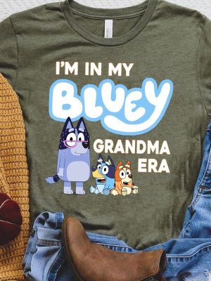 In My Blue Granny Era Shirt Retro Blue And Bingo Here Come The Grannies T Shirt Blue Heeler Family Matching Shirt Bluey Mothers Day Gift revetee 4