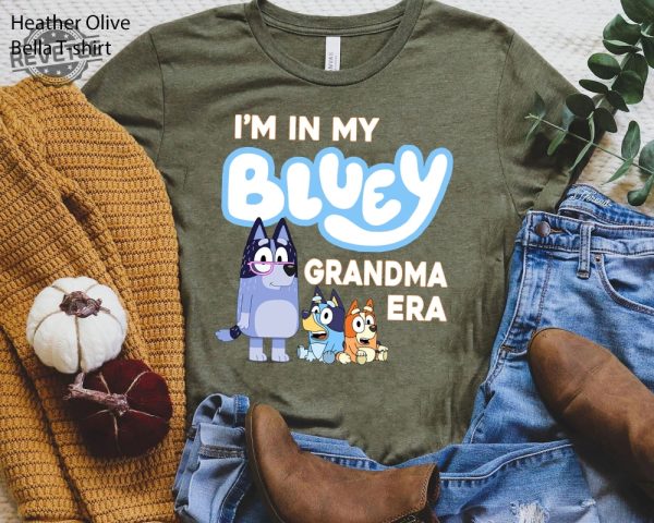 In My Blue Granny Era Shirt Retro Blue And Bingo Here Come The Grannies T Shirt Blue Heeler Family Matching Shirt Bluey Mothers Day Gift revetee 4