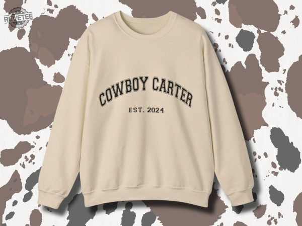 Beyonce Cowboy Carter College Sweatshirt Renaissance Act Ii Minimalist Crewneck Gift For Mom Unique revetee 1