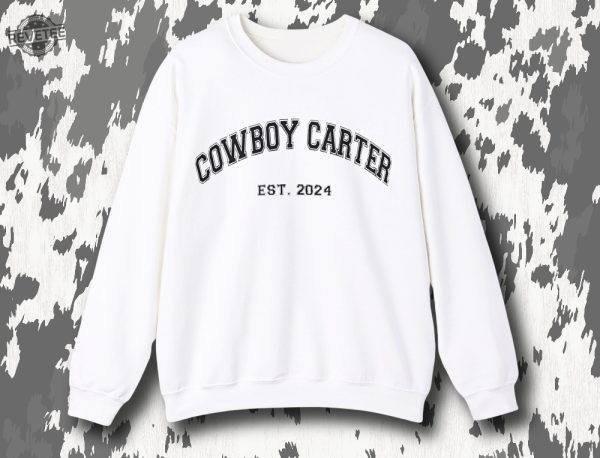 Beyonce Cowboy Carter College Sweatshirt Renaissance Act Ii Minimalist Crewneck Gift For Mom Unique revetee 4