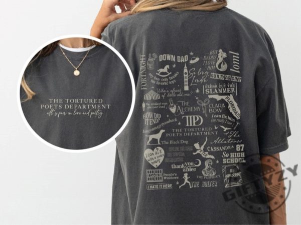 Tortured Poets Department Album Song Track List Graphic Shirt Ttpd Taylor Fan Gift giftyzy 1