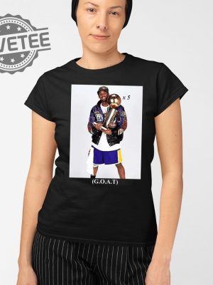 Allen Iverson Wearing Kobe Bryant Goat 5 Times Championship T Shirt Unique revetee 2