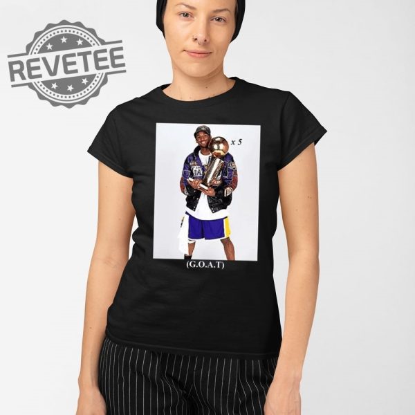 Allen Iverson Wearing Kobe Bryant Goat 5 Times Championship T Shirt Unique revetee 2