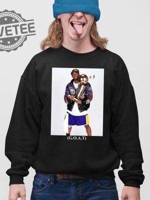 Allen Iverson Wearing Kobe Bryant Goat 5 Times Championship T Shirt Unique revetee 4