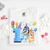Personalized Bluey And Bingo Shirt Birthday Gift For Kids Custom Name And Age T Shirt Personalized Birthday Tee Unique revetee 1