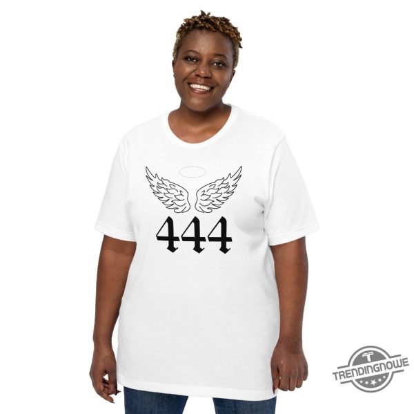 444 Shirt Spiritual Symbol Tee Angel Numbers Shirt 444 Protection Angel Numbers Shirt Angel Wings Tee Spiritual Gift Good Energy Shirt trendingnowe 2
