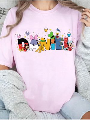 Custom Name Mickey And Friends Shirt Personalized Disney Donald Goofy Pluto Matching Tee Name Kids Shirt Unique revetee 2