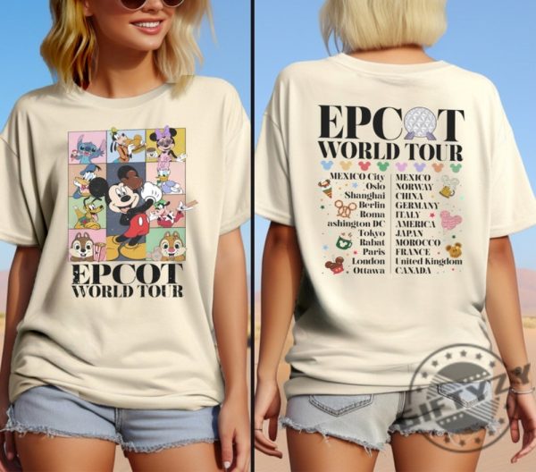 Drink Around The World Disney Vintage Epcot World Tour Shirt giftyzy 1
