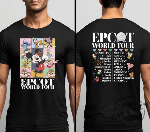 Drink Around The World Disney Vintage Epcot World Tour Shirt giftyzy 2