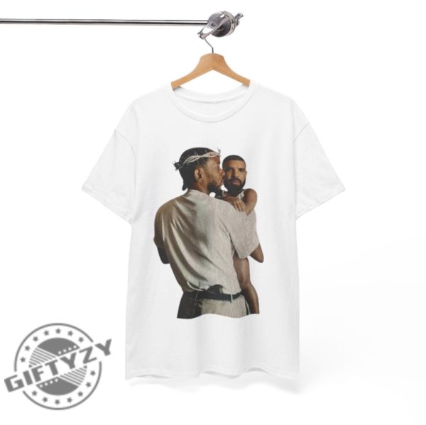 Kendrick Lamar Holding Baby Drake Not Like Us Euphoria Shirt giftyzy 1