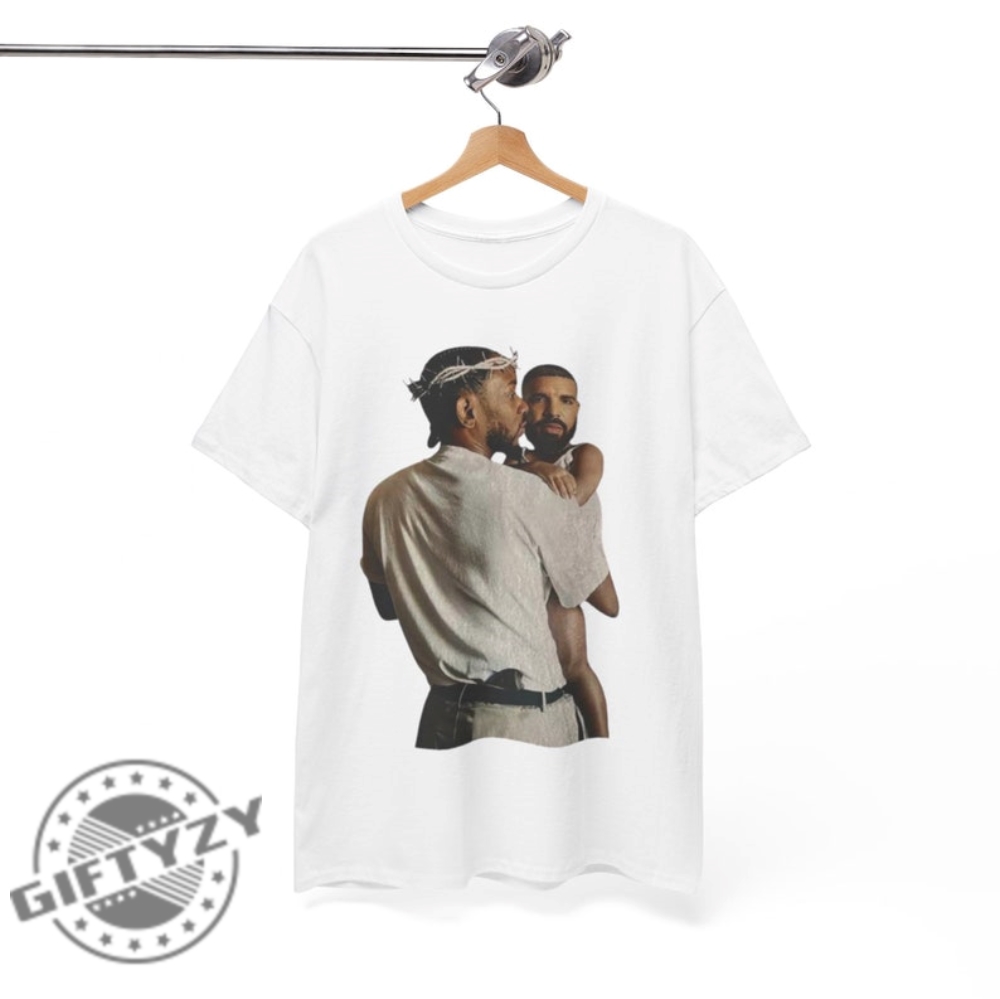 Kendrick Lamar Holding Baby Drake Not Like Us Euphoria Shirt