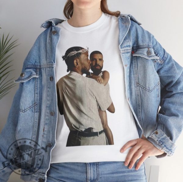Kendrick Lamar Holding Baby Drake Not Like Us Euphoria Shirt giftyzy 2