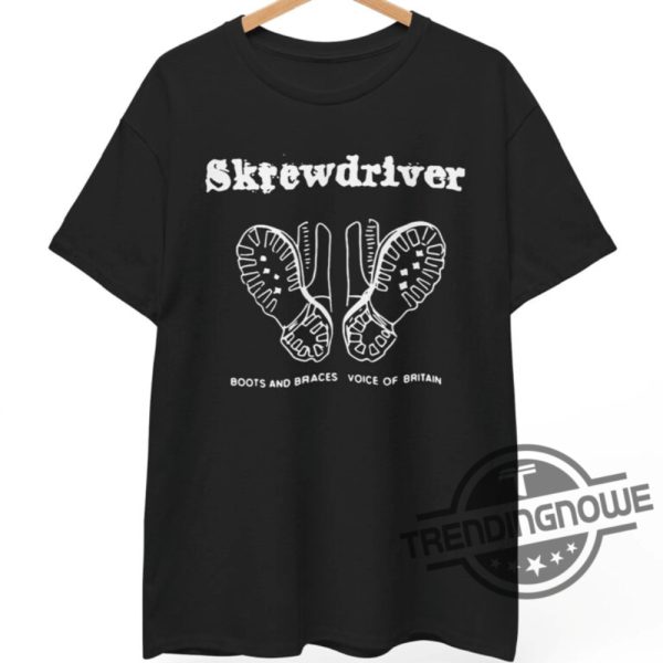 Skrewdriver Band Shirt Boots And Braces Voice Of Britain Screwdriver Shirt trendingnowe.com 1