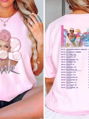 P Nk Pink Singer Summer Carnival 2024 Tour Shirt Pink Fan Lovers Shirt Music Tour 2024 Shirt Trustfall Album Shirt P Nk Tour Unique revetee 2