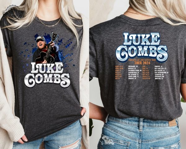 Luke Combs 2024 Tour Shirt Luke Combs Shirt Luke Combs Merch Country Music Tee The Man He Sees In Me Lyrics Unique revetee 1