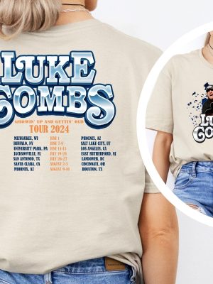 Luke Combs 2024 Tour Shirt Luke Combs Shirt Luke Combs Merch Country Music Tee The Man He Sees In Me Lyrics Unique revetee 3