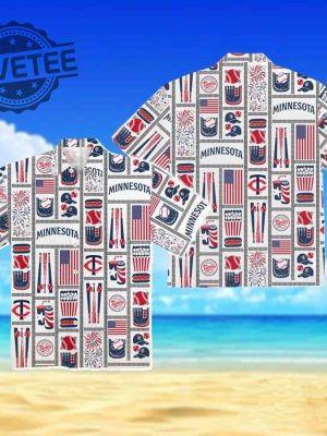 Twins Americana Hawaiian Shirt Unique revetee 3