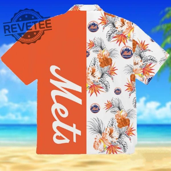 New York Mets Tropical Pattern Hawaiian Shirt Unique revetee 2