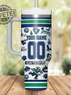 Go Canucks Custom Name Stanley 40Oz Tumbler Unique revetee 2