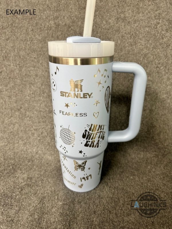 taylor swift 40 oz tumbler with straw and handle laser engraved taylor swift eras tour album stanley cup dupe ultimate taylor swiftie fan merchandise laughinks 2