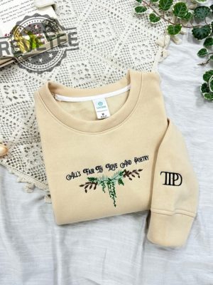 Alls Fair In Love And Poetry Ttpd Est 2024 Embroidered Sweatshirt The Tortured Poets Department Embroidered Crewneck revetee 2