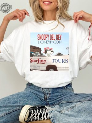 Lana Del Rey Honeymoon X Snoopy Tshirt Sweatshirts Hoodie revetee 2