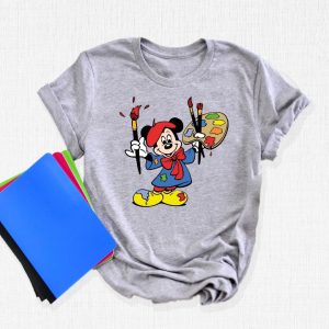 Mickey Mouse Painting T Shirt Disney Mickey Mouse Artist Shirt Disney Mickey Mouse Tee Gift Disney Shirt For Painter Unique revetee 2