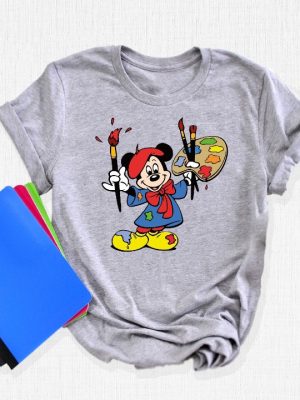 Mickey Mouse Painting T Shirt Disney Mickey Mouse Artist Shirt Disney Mickey Mouse Tee Gift Disney Shirt For Painter Unique revetee 2