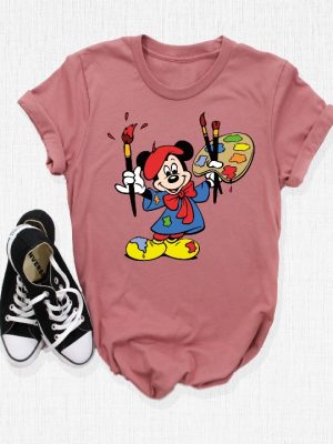 Mickey Mouse Painting T Shirt Disney Mickey Mouse Artist Shirt Disney Mickey Mouse Tee Gift Disney Shirt For Painter Unique revetee 3