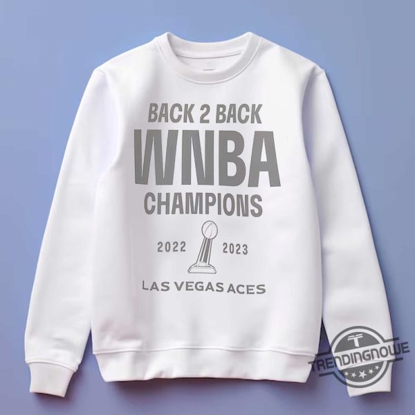 Las Vegas Aces Nike Back To Back Wnba Champions Banner Celebration Shirt trendingnowe 2