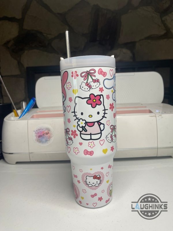 hello kitty and friends tumbler sanrio 40oz stanley tumbler cup dupe with handle best quality option for fans laughinks 2