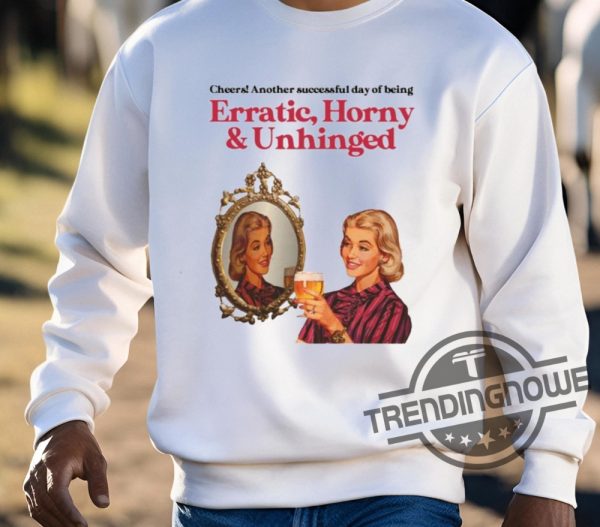 Cheers Another Successful Day Of Being Erratic Horny And Unhinged Shirt trendingnowe 3