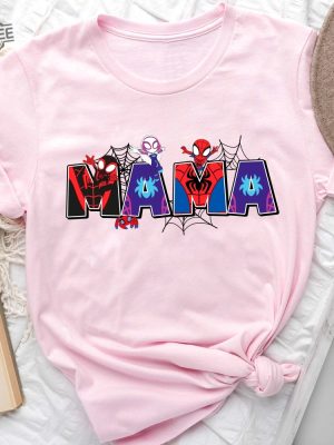 Personalized Spider Mama Hero Squad T Shirt Customized Spider Mom Animated Theme Sweatshirt Mothers Day Gift Unique revetee 3