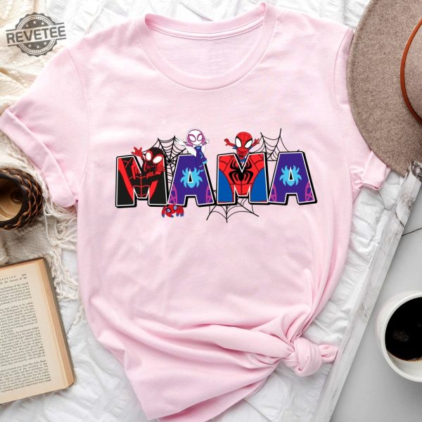 Personalized Spider Mama Hero Squad T Shirt Customized Spider Mom Animated Theme Sweatshirt Mothers Day Gift Unique revetee 3