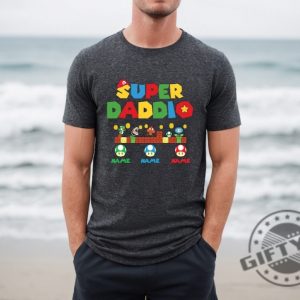 Custom Super Daddio Personalized Kids Name Dad Shirt Fathers Day Shirt Gift For Dad giftyzy 3