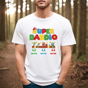 Custom Super Daddio Personalized Kids Name Dad Shirt Fathers Day Shirt Gift For Dad giftyzy 4
