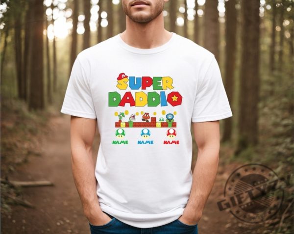 Custom Super Daddio Personalized Kids Name Dad Shirt Fathers Day Shirt Gift For Dad giftyzy 4