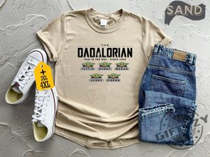 Custom Star Wars Dadalorian Shirt With Kids Names For Fathers Day Star Wars Dad Shirt Personalized Dad Shirt Baby Yoda Kid Name Gift giftyzy 3