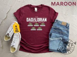 Custom Star Wars Dadalorian Shirt With Kids Names For Fathers Day Star Wars Dad Shirt Personalized Dad Shirt Baby Yoda Kid Name Gift giftyzy 5