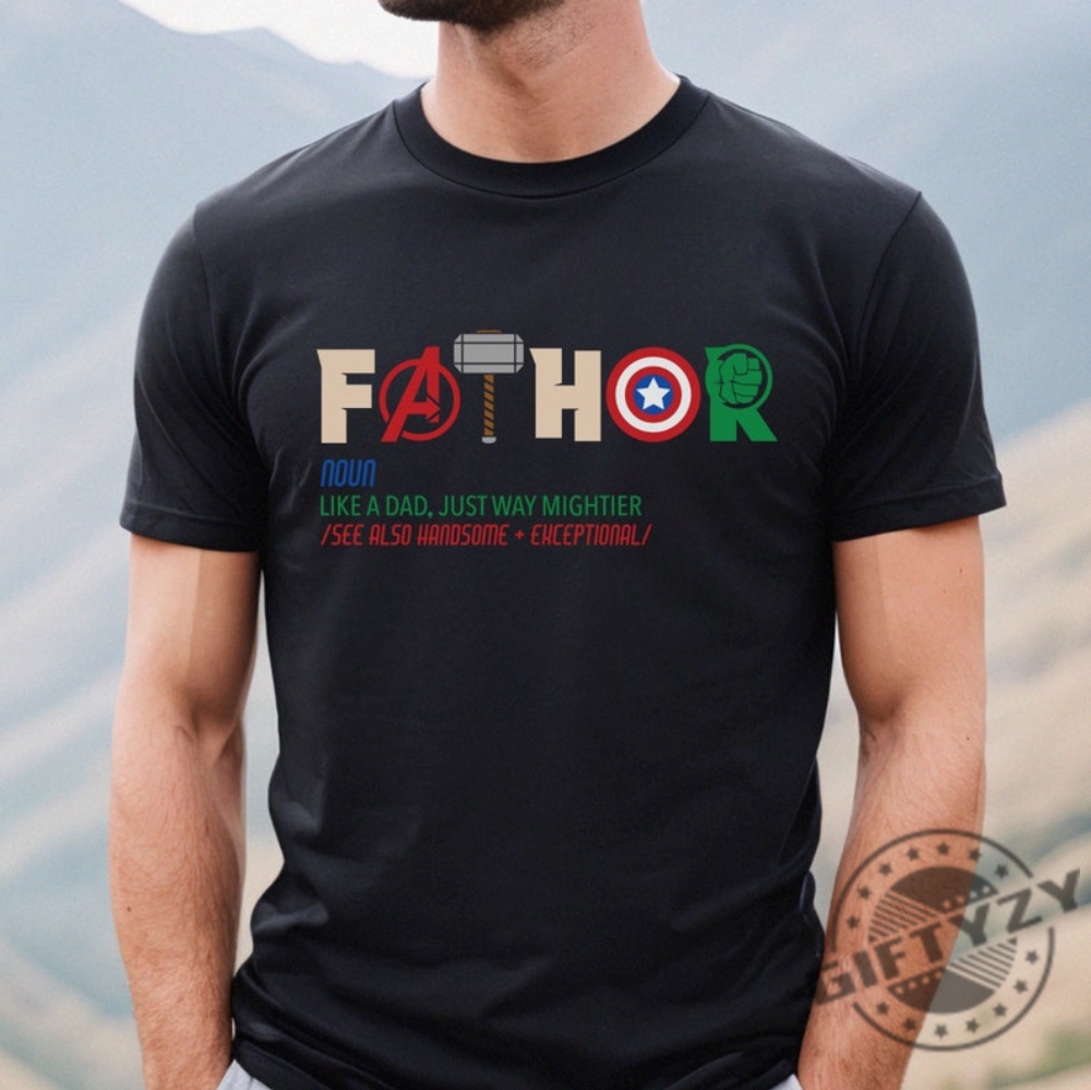 Father Day Thor Avengers Shirt Superhero Dad Gift